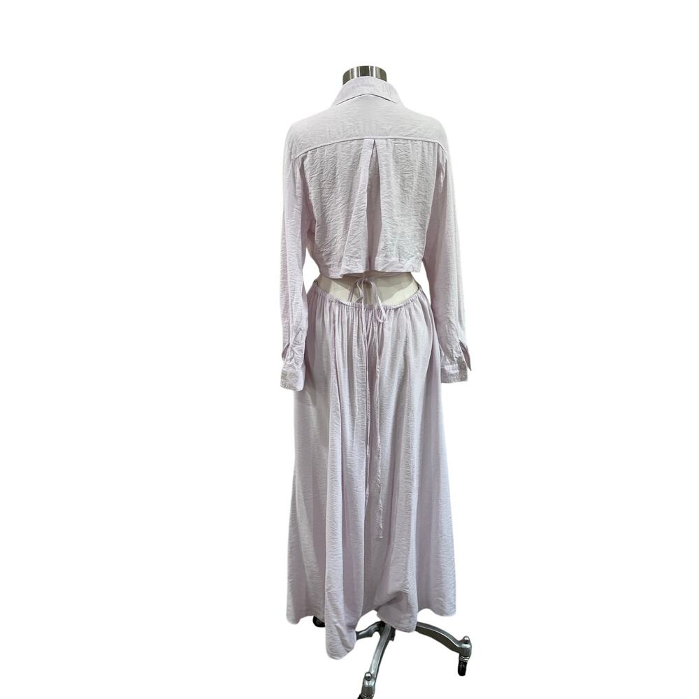 Young Fabulous & Broke Lavender Cutout Midi Dress Boho Resort Size Large - Picture 3 of 13